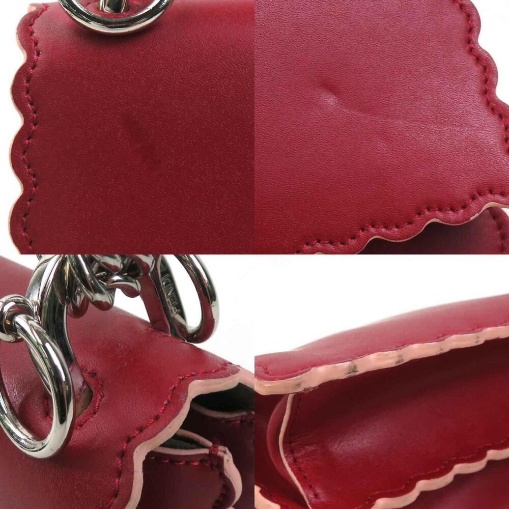 FENDI Red Leather Shoulder Bag - Picture 4 of 5